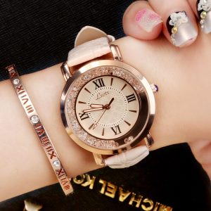 Reloj para Mujer Reloj con Correa De Moda con Diamantes Resistente de Agua Que Fluye Y Reloj Británico para Mujer