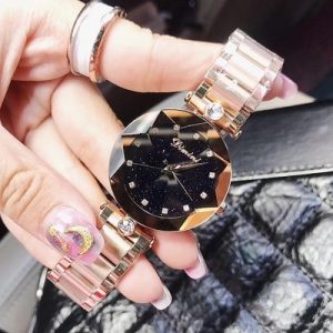 Reloj de moda para mujer de color oro rosa