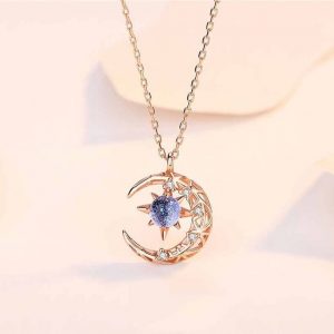 Collar De Estrella Y Luna De Estilo Explosivo Tendencia Femenina